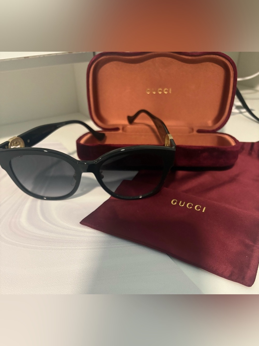 Women’s Gucci Sunglasses- GG1028SK - Cat Eye - black